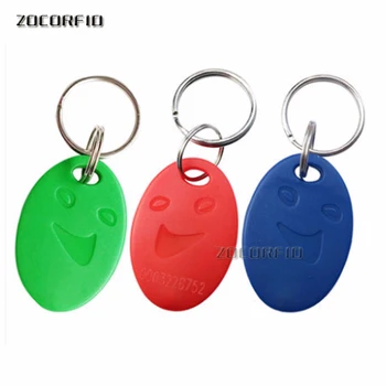 

Free shipping 100pcs 5# 125Khz RFID Proximity EM ID Card Token TK4100 Tags Key Ring Keyfobs for Access Control Time Attendance