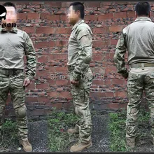 Emerson Gen2 Боевая форма комплект Военная боевая рубашка и брюки с наколенниками и налокотниками Multicam EM2725