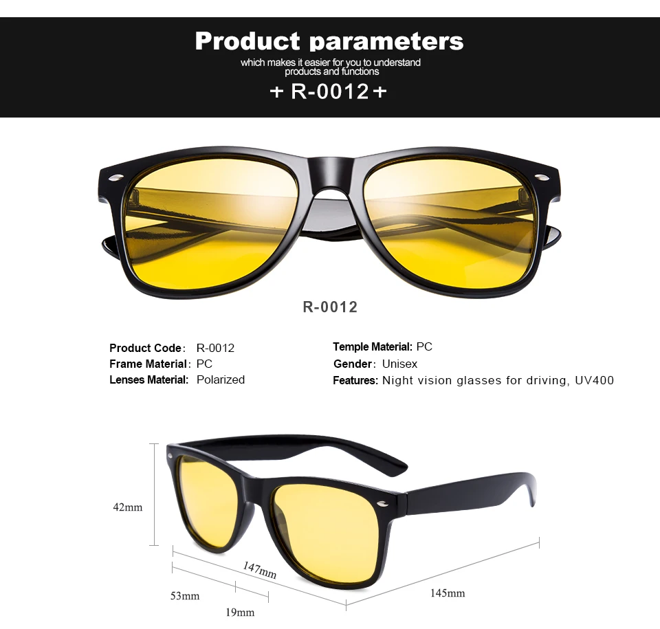 EYEGUARD очки ночного видения для вождения унисекс уменьшить блики света и глаз деформаций желтые линзы стильный дизайн для мужчин и женщин