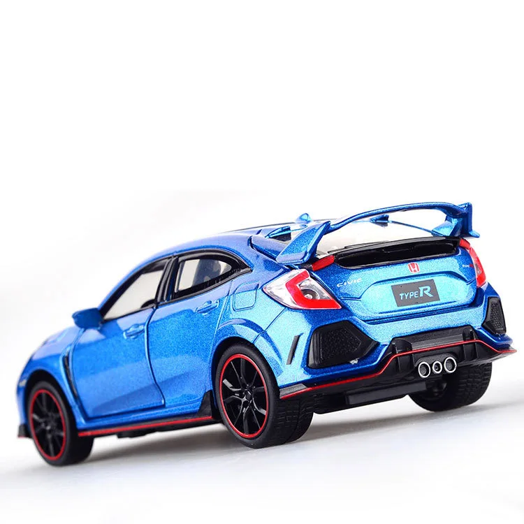Весы Honda Civic Type R 1/32 литой Сплав вытяните заднюю крышку автомобиля коллекционные
