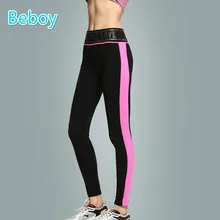 Beboy New High Stretch Yoga Pants Women High Waist Running Tights Leggings Anti-sweat Patchwork Workout Gym Sport Leggings