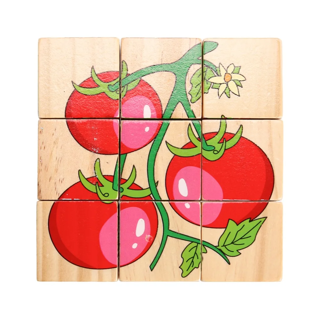 

Wooden Jigsaw Tangram Montessori Block Toy Cartoon Wooden Animals Learning Educational Developmental Tangram Blocks Toy