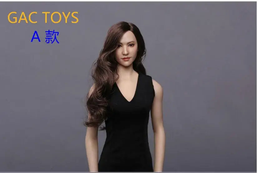 GACTOYS 1/6 GC015A B Liu Yifei Кристалл Liu звезда черная голова для волос лепить Ffigure - Цвет: A