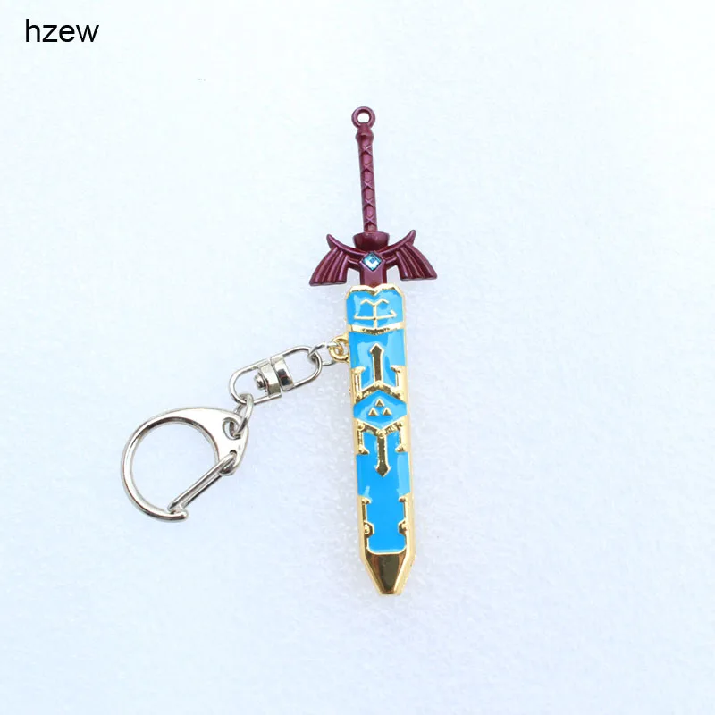 

hzew Fashion Jewelry Cosplay Gift sword key chain Legend of Zelda keychains Removable Master Sword Long Pendant keychain