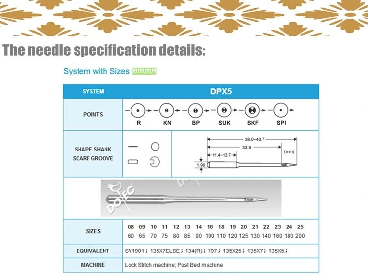 100 шт. Швейные иглы для кожи DPX5 SY1901 797 135X25 135X7 135X5 134(R) 135X7ELSE Смешанная упаковка для промышленной швейной машины