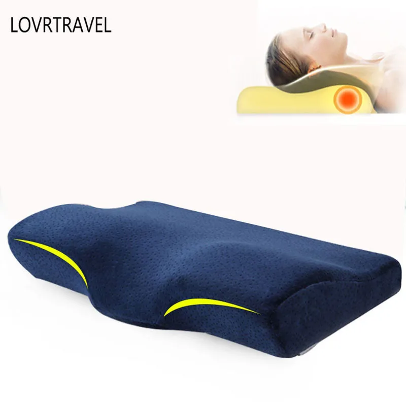 LOVRTRAVEL Slow Foam Memory Pillow Orthopedic Neck Care Pillows In