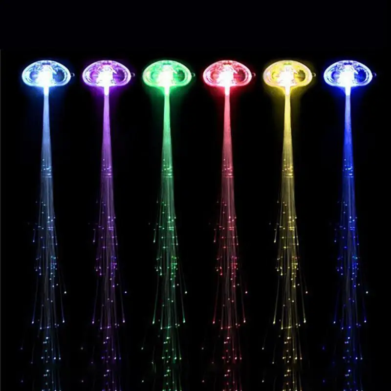 4pcs/lot Luminous LED Hair Extension Flash Braid Party Girl Hair For