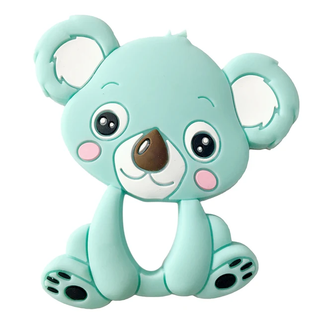 Food Grade Silicone Teethers Diy Animal Koala Baby Ring Teether Infant Baby Silicone Chew Charms Kids Teething Gift Toddler Toys Baby Teethers Aliexpress