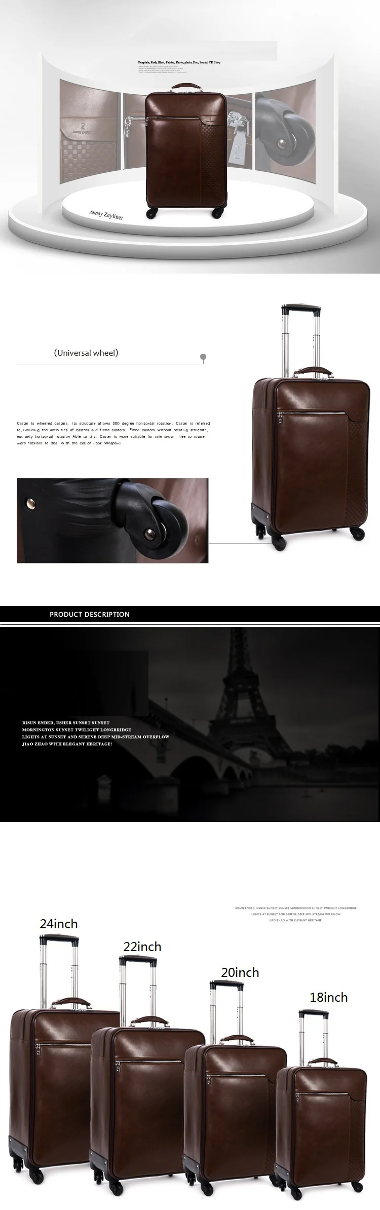 luggage with wheels that rotate
