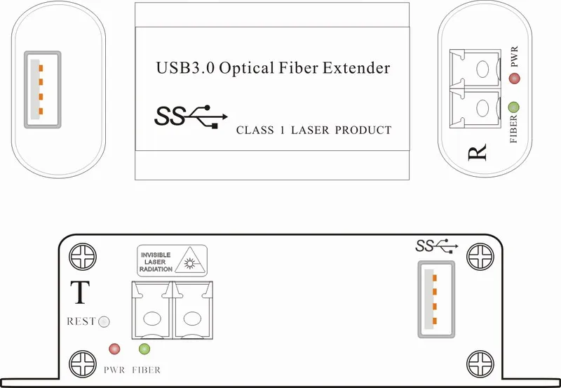 USB3.0 оптический оптоволоконный удлинитель, USB3.0 волокнооптические трансиверы, USB3.0 оптические одного мульти-режим одиночное волокно, LC, 250 м