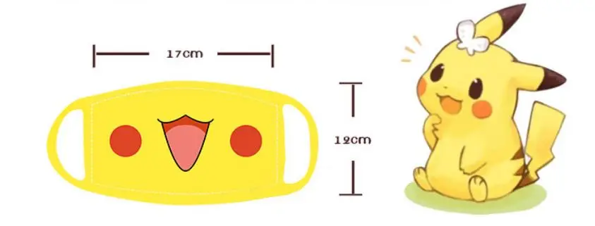 Вечерние Маски из хлопка с покемонами пикачу на Хэллоуин