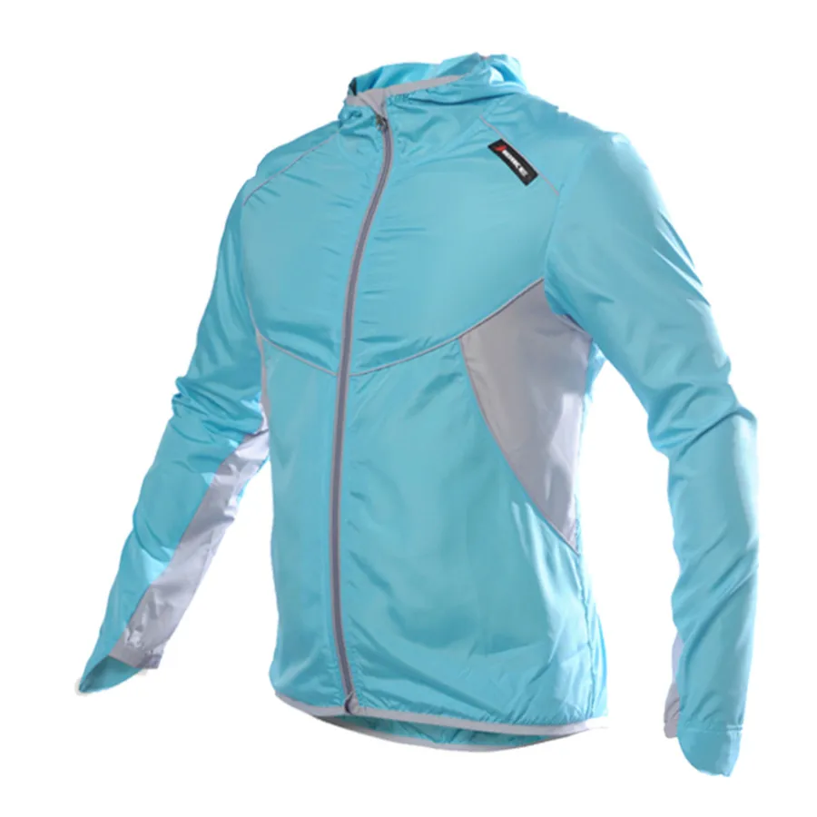 KINGBIKE хит, мужская и женская быстросохнущая куртка для велоспорта, пешего туризма, защита от солнца и УФ-лучей, пальто для спорта на открытом воздухе, ветронепроницаемая, тонкая Джерси зеленого цвета - Цвет: JBK-616A-blue