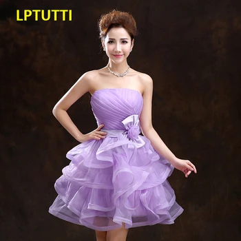 

LPTUTTI Ruched New Sexy Woman Plus Size Social Festive Elegant Formal Prom Party Gowns Fancy Short Luxury Cocktail Dresses