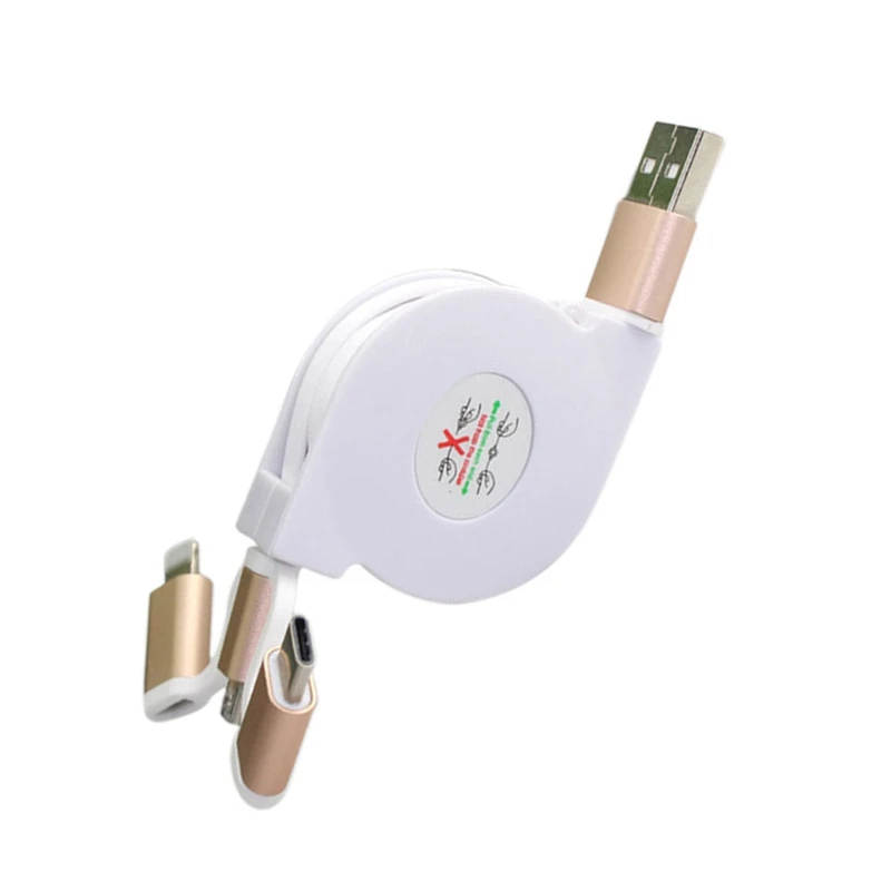 3 в 1 Выдвижной Usb type C кабель зарядного устройства для samsung Android Iphone