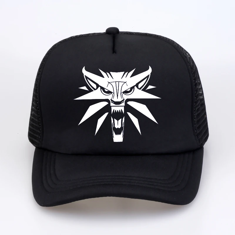 

the Witcher medallion wizard wolf wild hunt 3 Figure Game Baseball caps Men Women summer Witcher Baseball Mesh Trucker Cap hat
