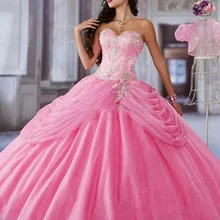 Дизайн Розовые Принцессы Quinceanera Платья С Плеча Сладкий 16 Платья