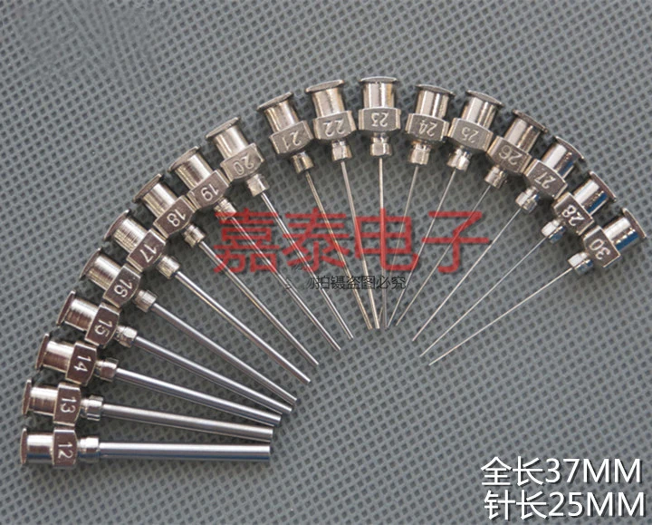 

12pk 1 inch 8g to 30g All Metal Tips Blunt Stainless Steel Glue Syringe Dispenser Needles