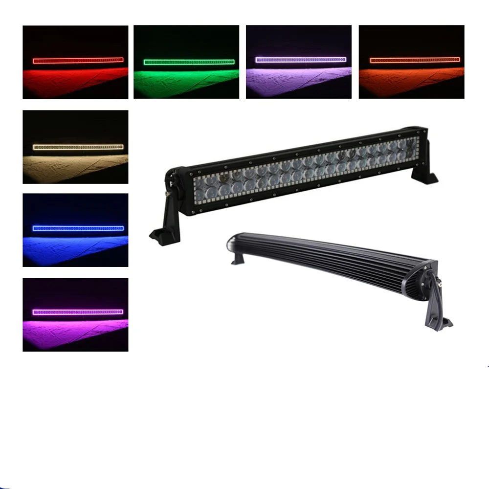Nicoko 120w 22" Curved 4D creechip Led offroad light bar for truck with