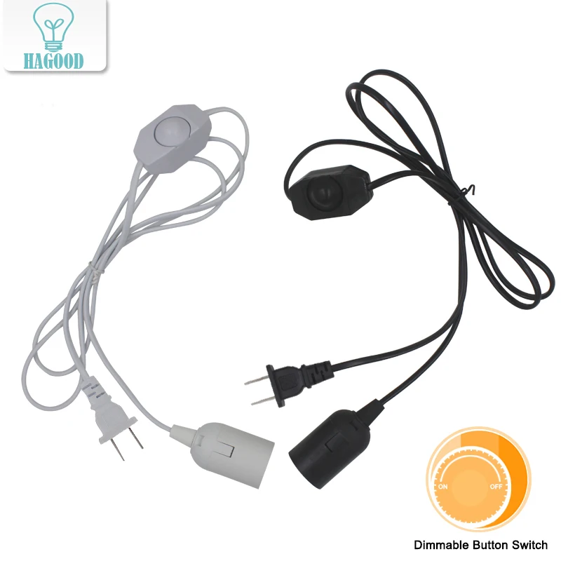 

1.8m Length European standard plug-in dimmer e27 switch fine-tuning switch plug wire set power cord