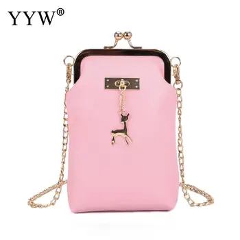 

Mini Crossbody Bags For Women Pink Clutch Phone Bag Wallets Female Pu Leather Fashion Shoulder Bag Ladies Coin Purses 2019