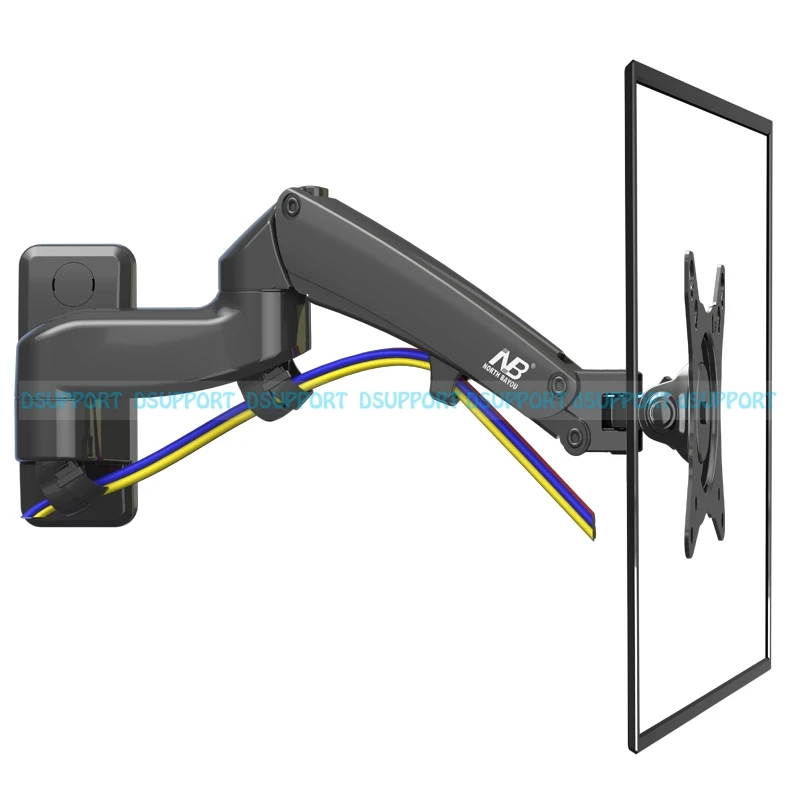 Liga de Alumínio Mola de Gás Montagem na Parede Graus -27 Monitor Suporte Braço Led tv Lcd Carregamento 2-7kgs nb F150 360 17 - Image 4