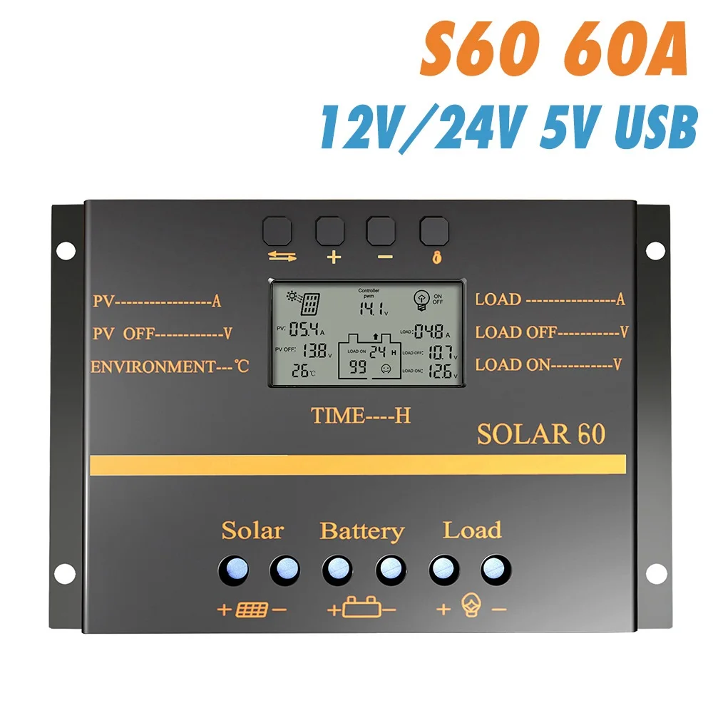 

Controller for Y-SOLAR S60 60A 12V/24 LCD Solar Panel