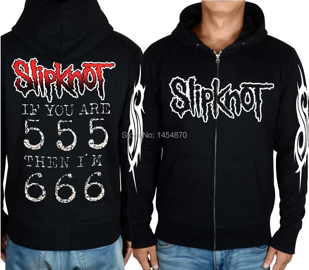 15 designs 666 Cartoon Slipknot Rock Zipper Cotton Hoodies shell jacket