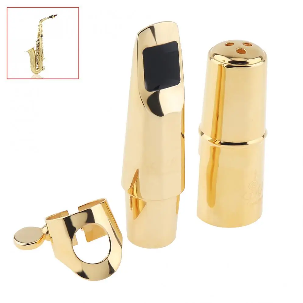G2 Soprano Saxophone Mouthpiece Gold Plated Sax Mouth Size 5C 6C 7C 8C for Classical Jazz Music