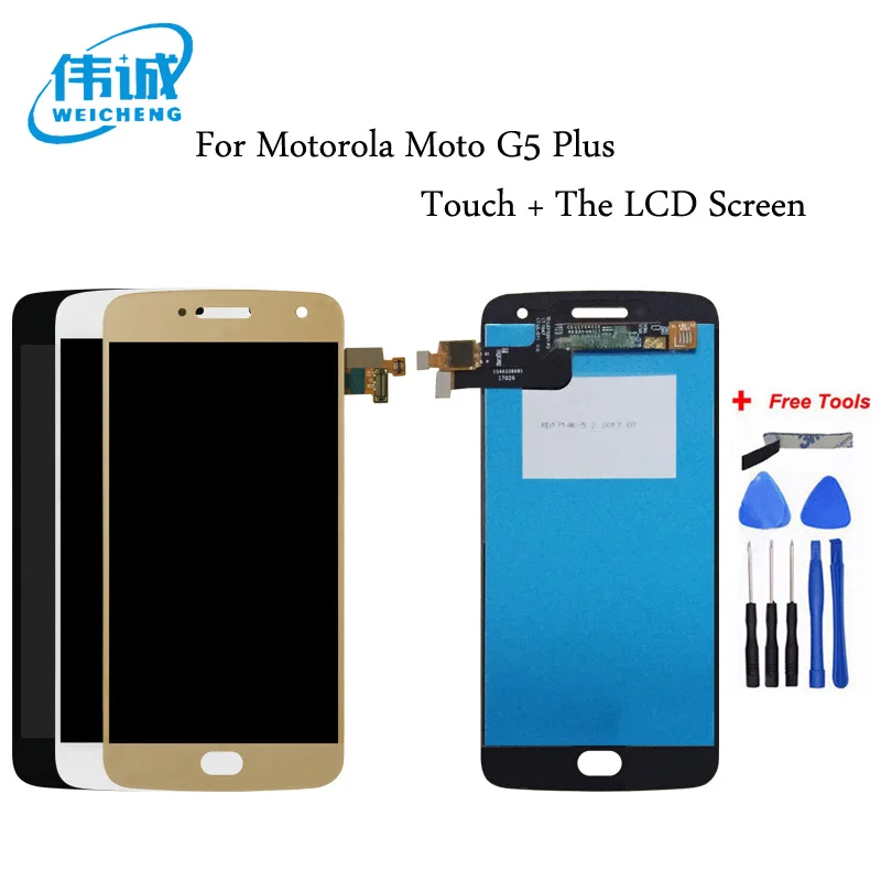 100% Новый сенсорный ЖК-дисплей для Motorola Moto G5 PLUS XT1680 XT1681 XT1682 XT1683 XT1684 XT1685 XT1686 XT1687 IPS |