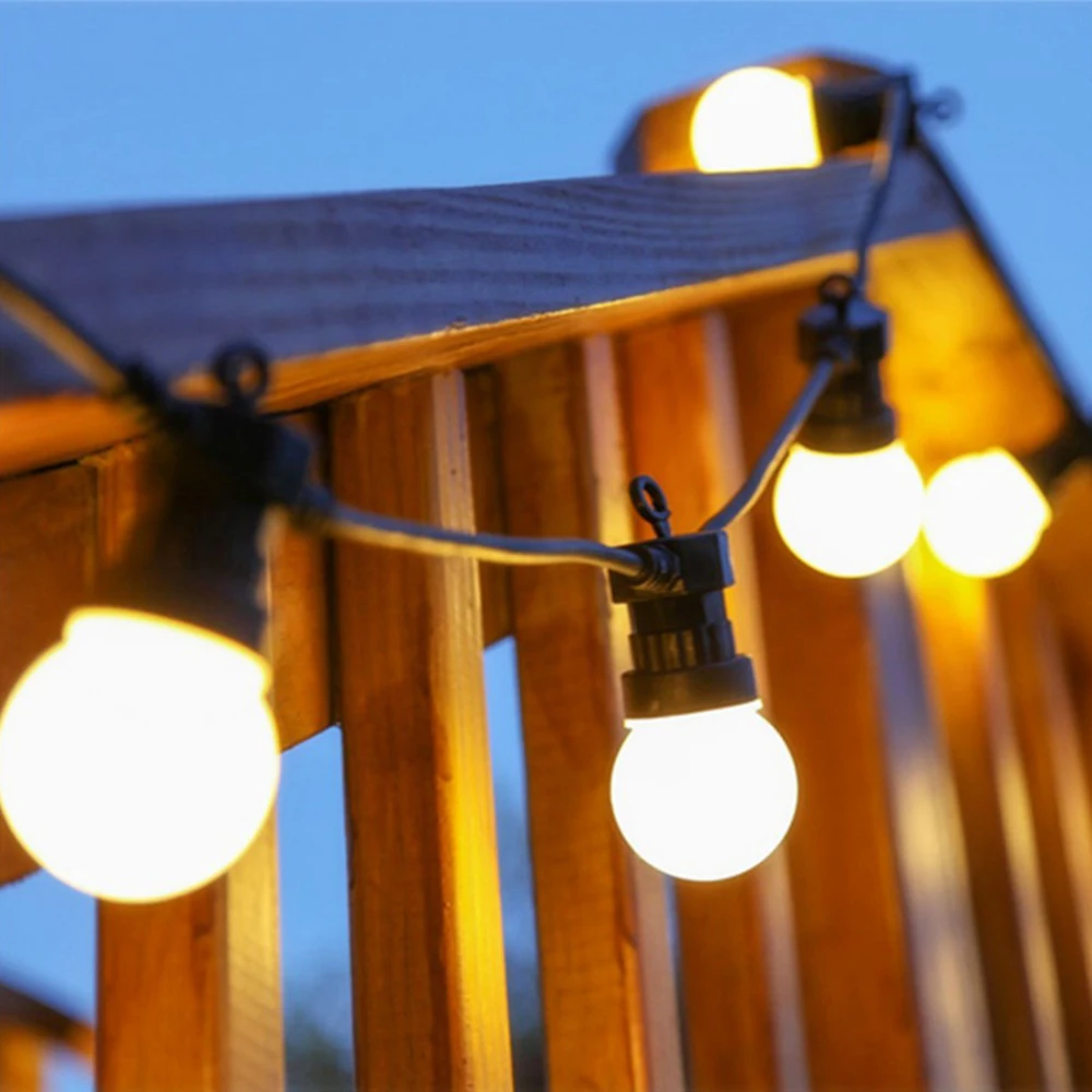 

IP65 13 m G50 20 LED Melkachtige Globe Ball String Licht LED Warm Garland String Voor Wedding Garden Party Patio Outdoor Decor