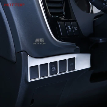 

nterior For Mitsubishi Outlander Stainless Steel Multifunction Reversing radar button frame Cover Trim 2015 2016 2017 2018
