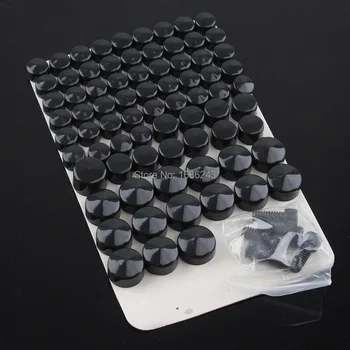 

75Pcs/set Bolt Topper Caps Cover Nut Plastic Kit Black Chrome Fits For Harley Davidson FLT-FLH 2007-2014 Motorcycle Parts New