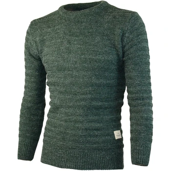 

2018 New Fashion Solid Color Slim Fit Long-sleeved Sweater Men's Wild Sweater Pullovers