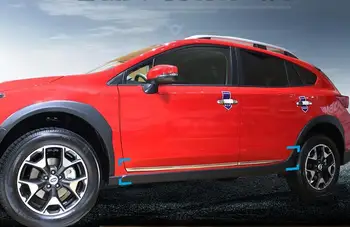 

CAR ABS CHROME SIDE DOOR BODY PROTECTOR MOLDING COVER TRIM FOR 18 19 SUBARU XV 2018 2019 FREE BY EMS