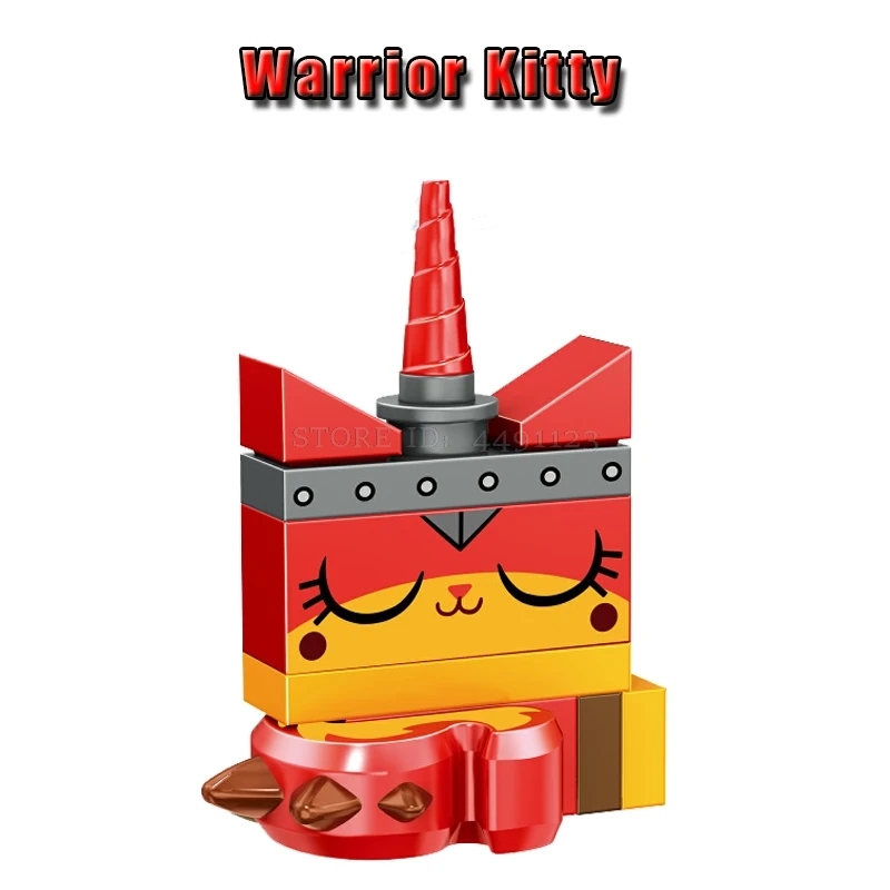 Игрушки блоки фильм 2 Emmet Lucy Batman Unikitty сладкий Mayhem Rex сшитая игрушка История 4 Вуди и Джесси блок коробка фильм фигурки Модель - Цвет: Warrior Kitty