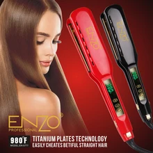 ENZO Salon lcd дисплей выпрямитель для волос chapinha ПРОФЕССИОНАЛЬНЫЙ керамический плоский утюг выпрямитель отрицательных ионов