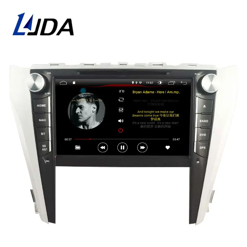 Sale LJDA Android 9.1 Car DVD Player For Toyota Camry 2015 2016 Wifi GPS Navigation 2 Din Car Radio Multimedia Stereo Headunit Canbus 1