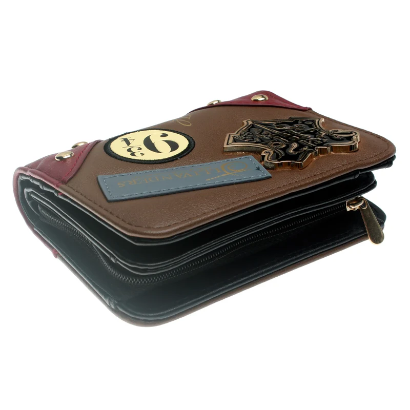 HARRY POTTER HOGWARTS WALLET WOMEN PURSE METAL BADGE RIVET PATCH WALLET HARRY POTTER HOGWARTS WALLET WOMEN PURSE METAL BADGE RIVET PATCH WALLET