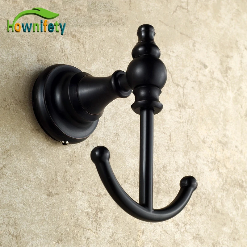Oil Rubbed Bronze Bathroom Soild Brass Wall Mounted Towel Hook Clothe