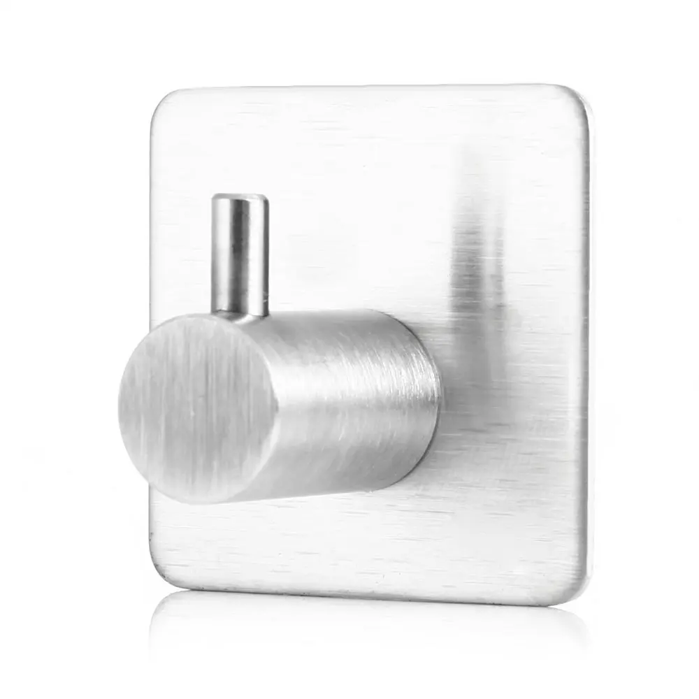 Bathroom Wall Mount Hanger Stainless Steel Hanger Adhesive Heavy Duty ...