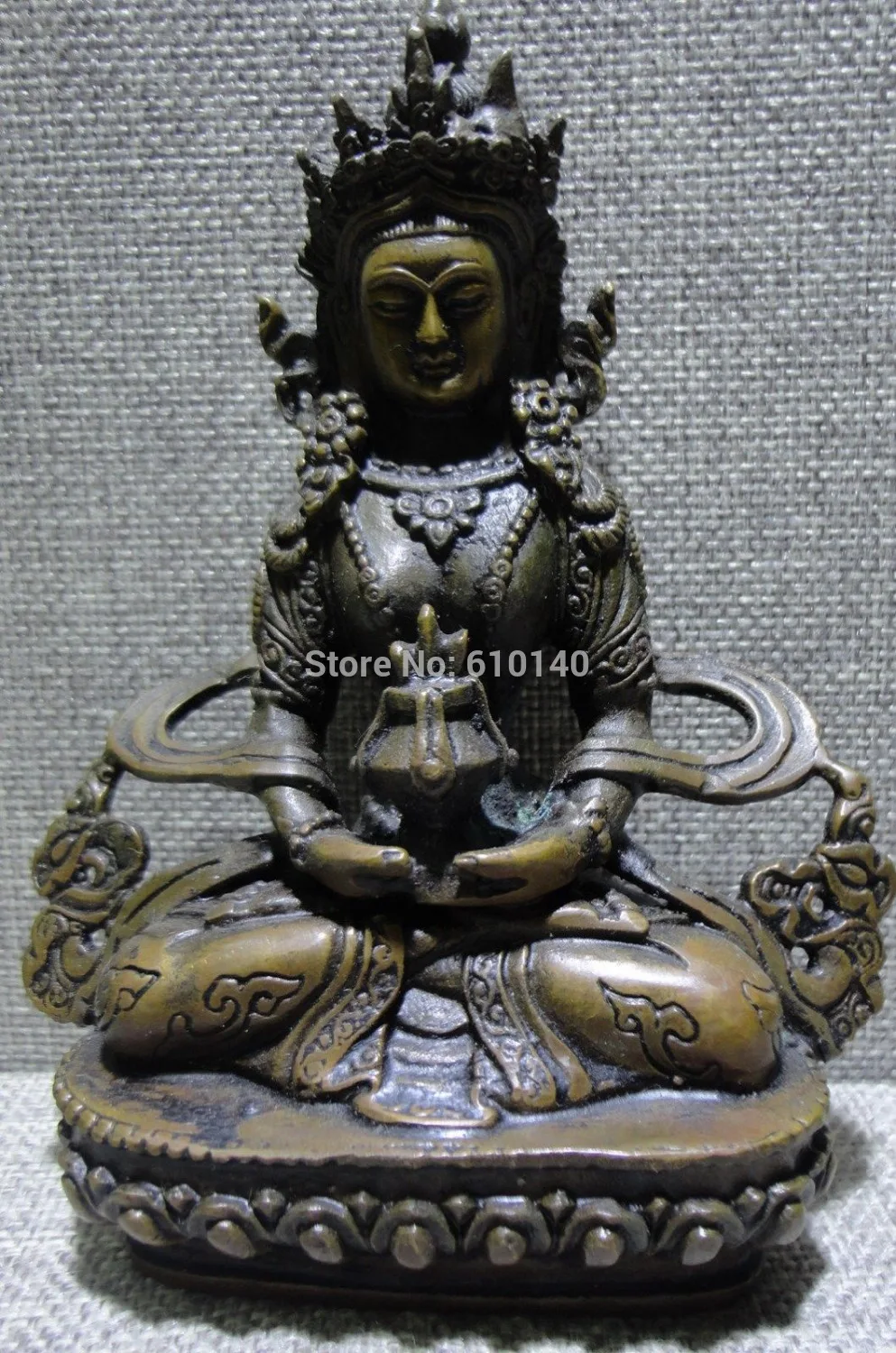 

Tibet Tibetan Buddhis Amitabha bronze buddha statue#312