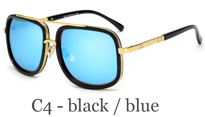 Модные солнцезащитные очки с большой оправой, Мужские квадратные модные очки для женщин, высокое качество, Ретро стиль, солнцезащитные очки, винтажные очки, UV400 - Цвет линз: 1828 C4
