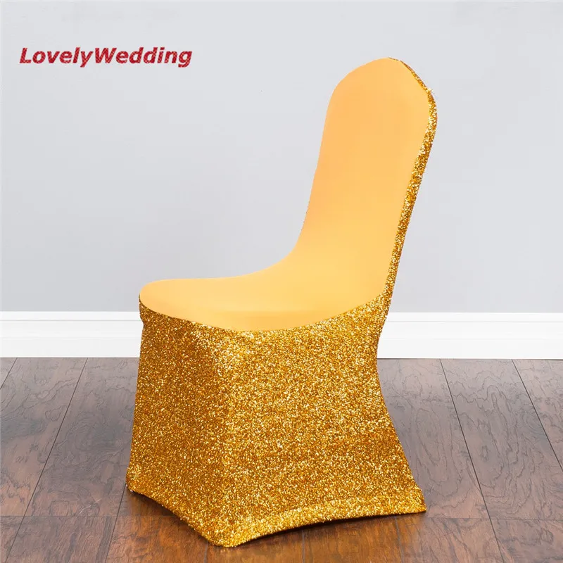 Высокое качество блеск стретч чехлы на стулья / спандекс футляр / лайкра эластичность крышка стула для свадьбы ну вечеринку банкетный украшения