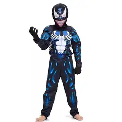 Новый детский костюм для косплея Человека-паука, Супергерой кино, праздничный костюм для мальчиков на Хэллоуин, Карнавальная фантазия