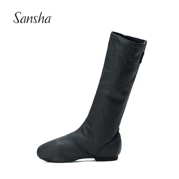 

Sansha Ballet Dance Boots Black Genuine Pig Leather High Quality Dancing Boot For Professional Stage Performance CB5LPI
