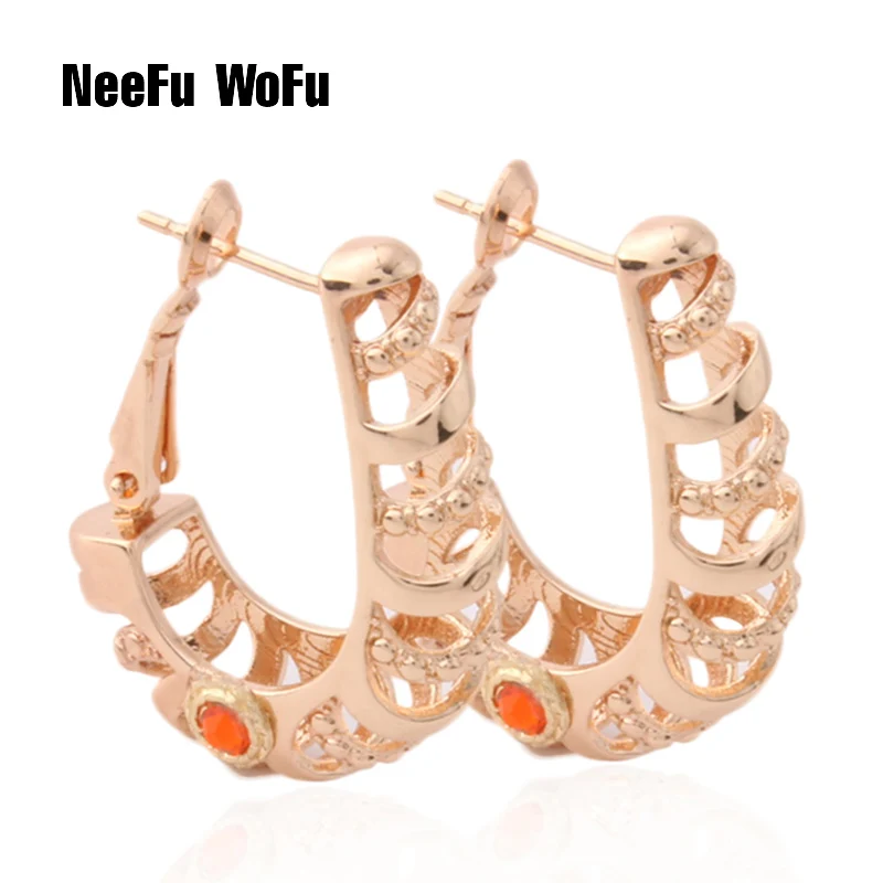 

NeeFu WoFu copper ring Earrings gold Earrings boucle doreil Retro Brinco Orecchino di marca Oorbellen Fashion jewelry wholesale