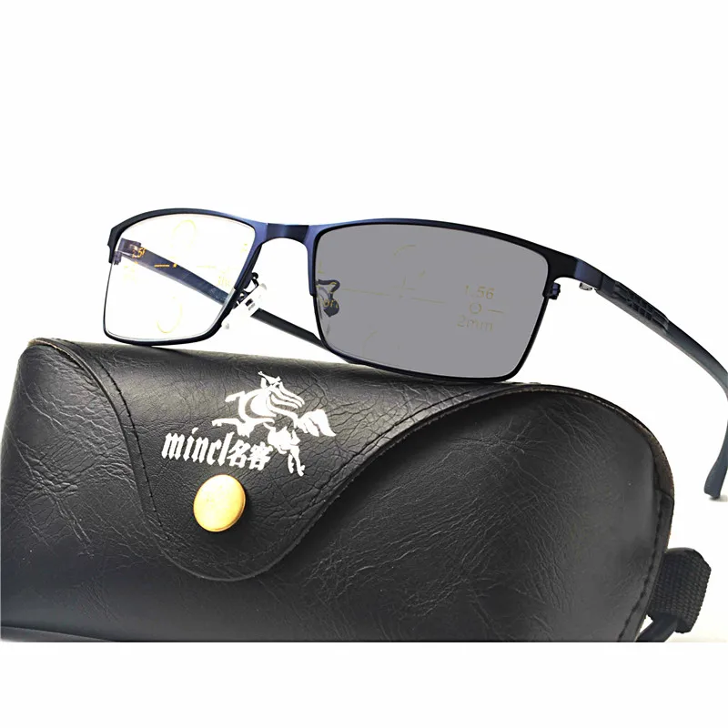 

MINCL/Transition Sunglasses Photochromic Progressive Reading Glasses Men Multifocal Points for Reader Near Far sight diopte FML