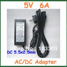 AC 100-240 V к DC 5 V 6A 30 W 5,5*2,5mm/5,5x2,5mm адаптер питания+ кабель переменного тока EU US AU UK вилка