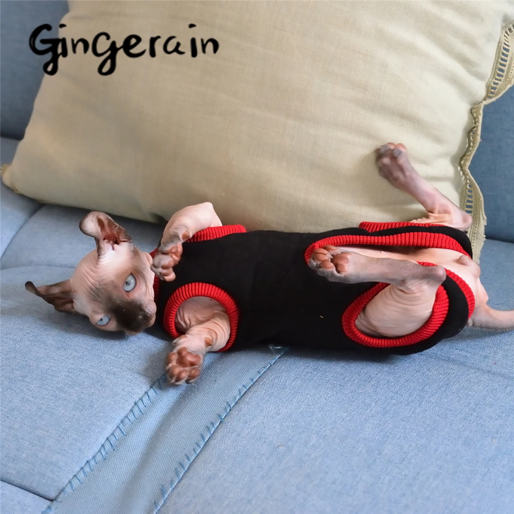 Gingerain Милая Одежда для питомцев кошек модная куртка для питомцев жилет с принтом костюм Одежда для кошек C09