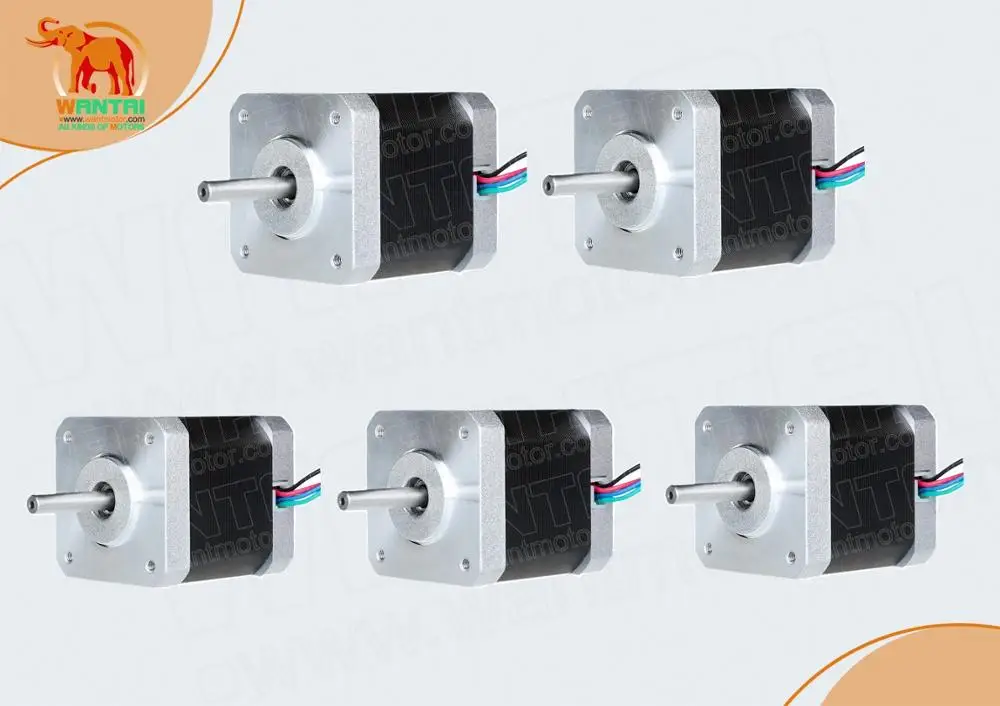 Горячая Распродажа! 5 шт. Nema 17 wantai шаговый двигатель 42BYGHW804 4800g. См 1.2A CE ROHS ISO CNC Набор